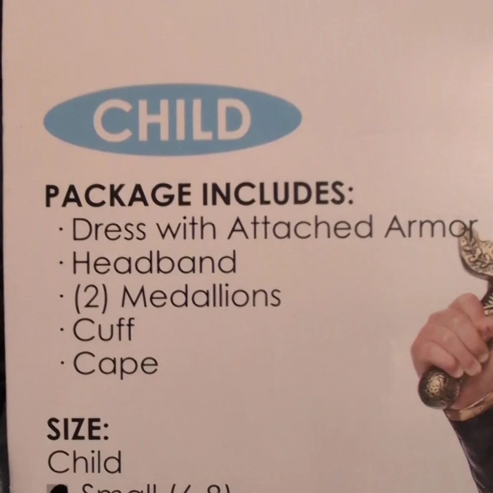 California Costumes Fearless Gladiator Costume for Kids - Red and Gold - Picture 2 of 3